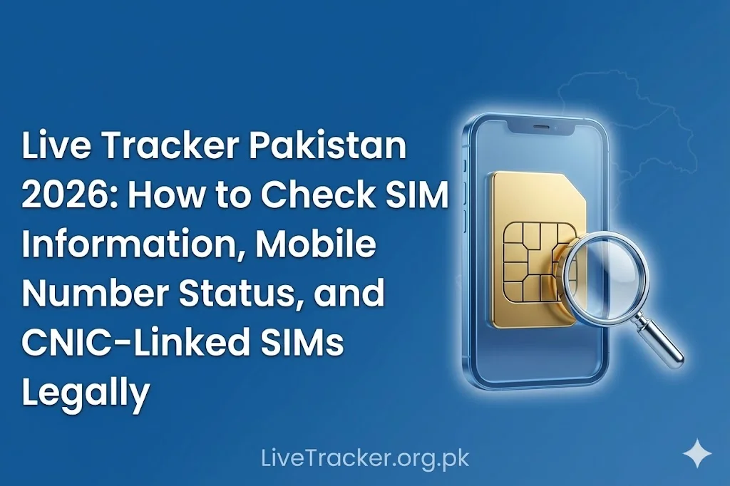Live Tracker Pakistan 2026- How to Check SIM Information, Mobile Number Status, and CNIC-Linked SIMs Legally